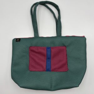 BOLSO VERDE 3D IMPERMEABLE CON BOLSILLO BICOLOR