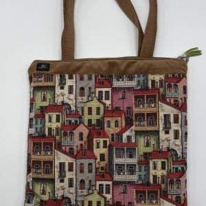 BOLSO DE PANA CARAMELO CON BOLSILLO CASAS