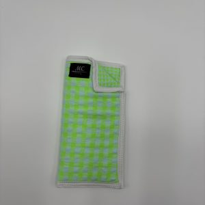 FUNDA DE GAFAS VICHY VERDE Y BLANCA